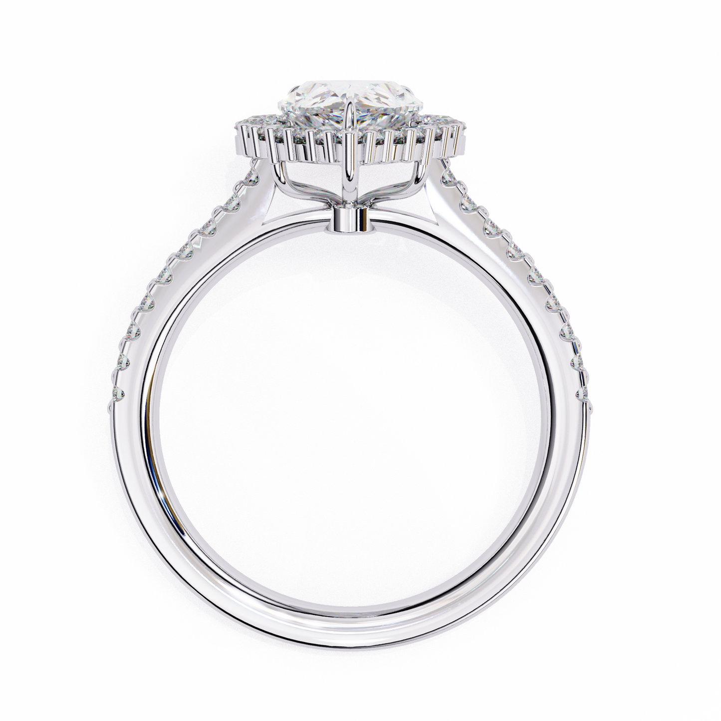 LGD Solitaire Ring Pear Stone(2.34ct )In 14k Gold #LGD-PE-CD146