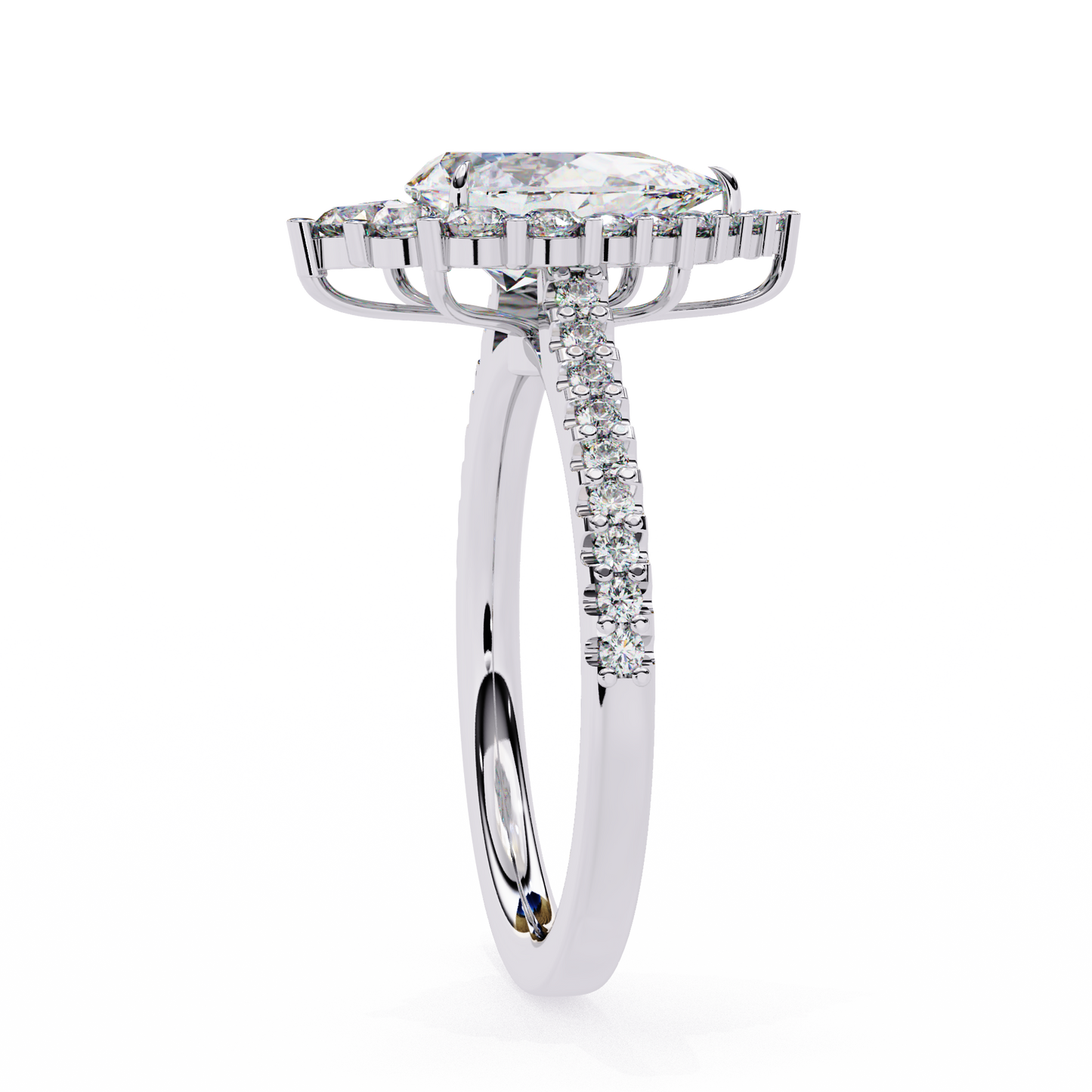 LGD Solitaire Ring Pear Stone(2.34ct )In 14k Gold #LGD-PE-CD146