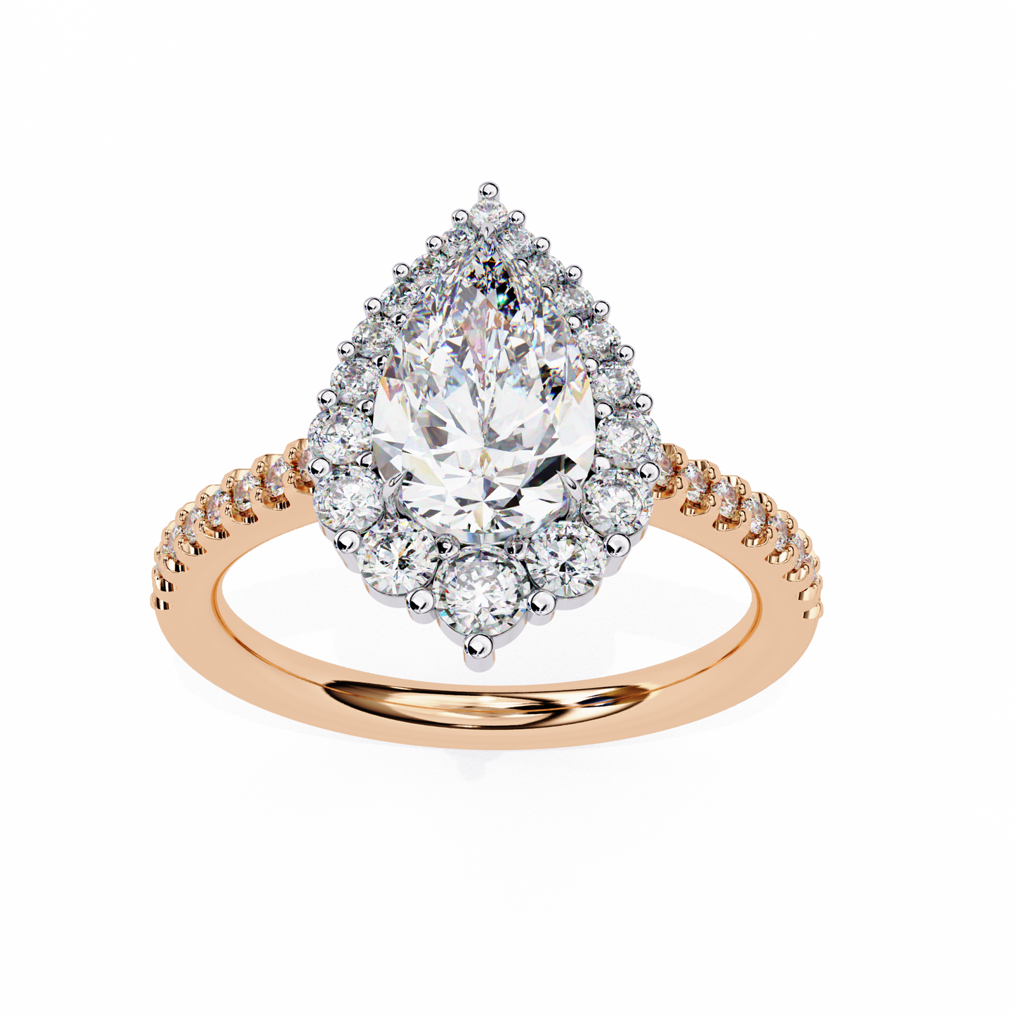 LGD Solitaire Ring Pear Stone(2.34ct )In 14k Gold #LGD-PE-CD146