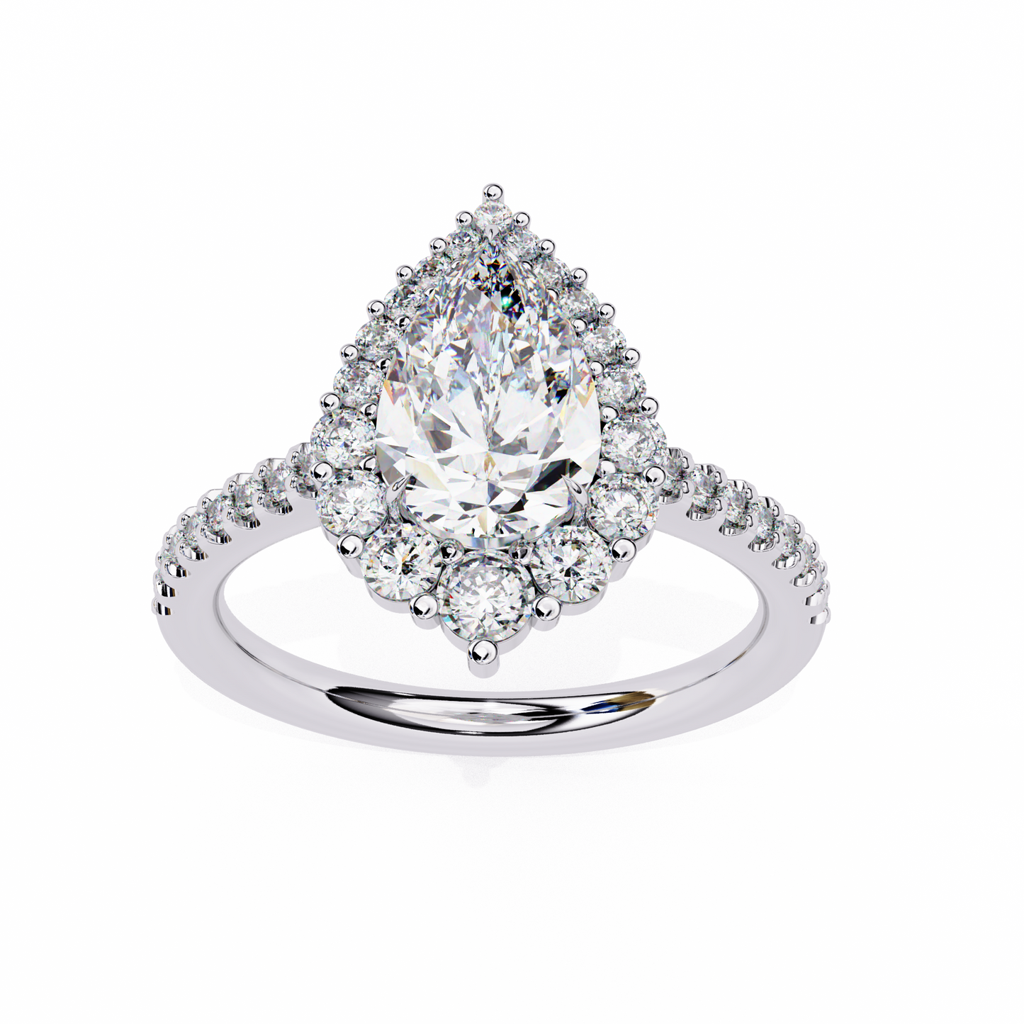 LGD Solitaire Ring Pear Stone(2.34ct )In 14k Gold #LGD-PE-CD146