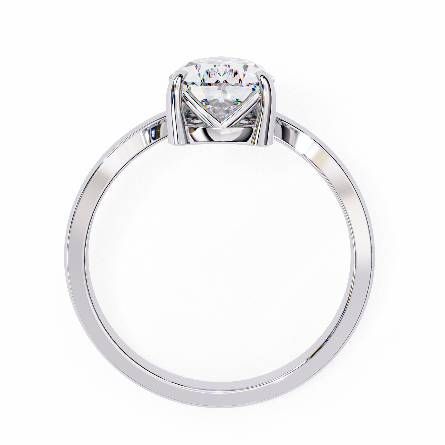 LGD Solitaire Ring Pear Stone (2.94ct) In 14K Gold #LGD-PE-CD147
