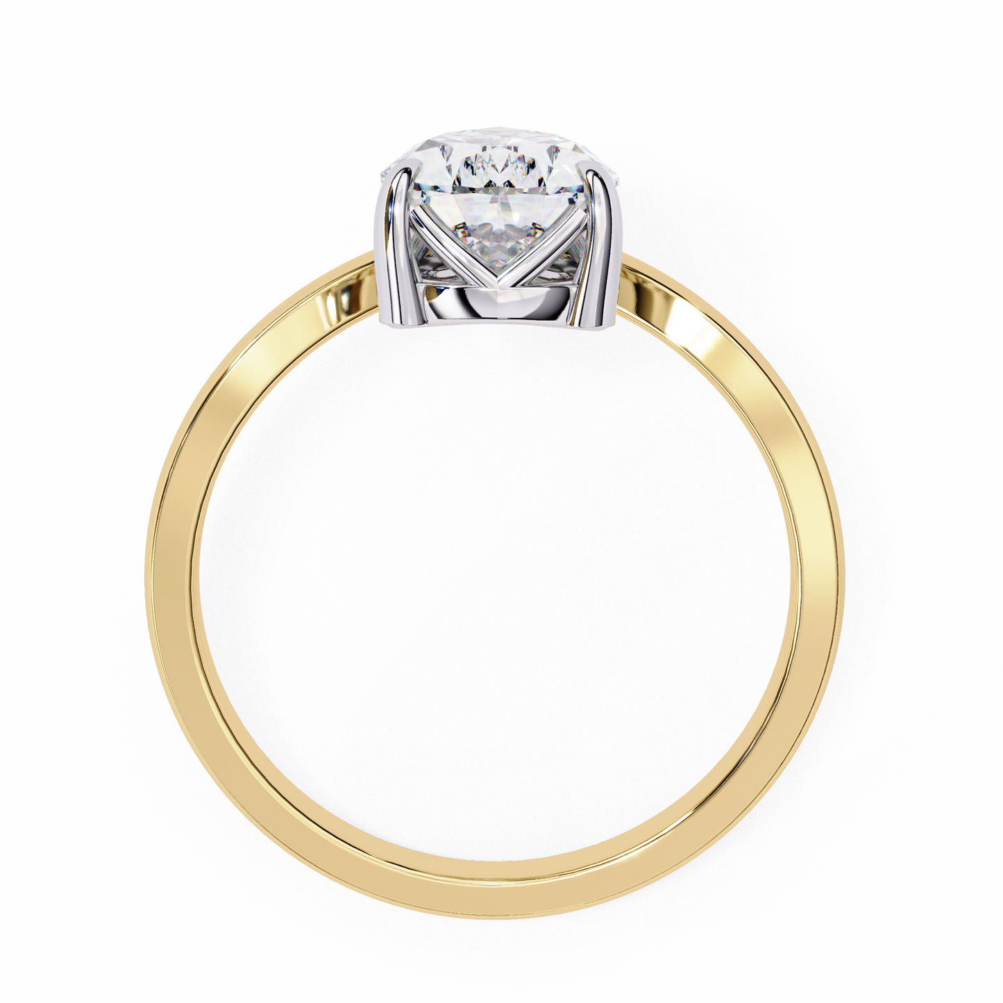 LGD Solitaire Ring Pear Stone (2.94ct) In 14K Gold #LGD-PE-CD147