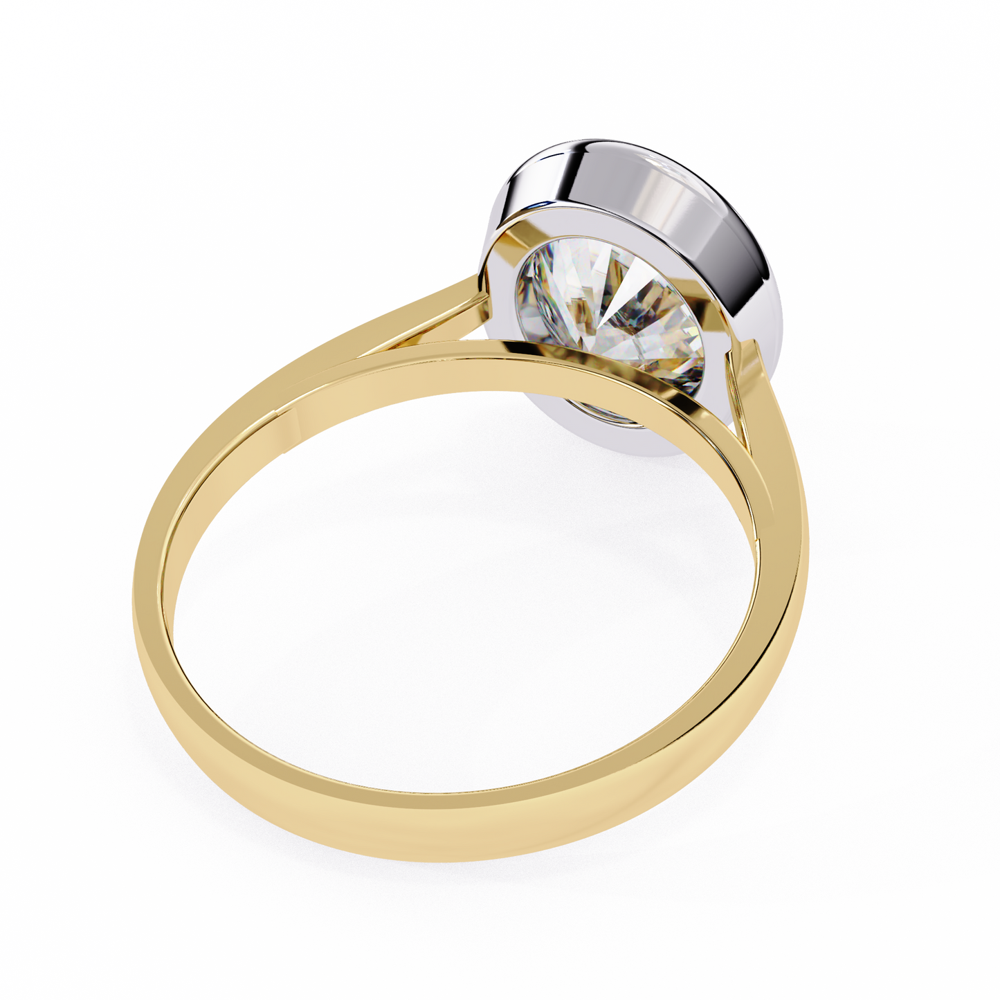 LGD Solitaire Ring Oval Stone (2.42ct) In 14K Gold