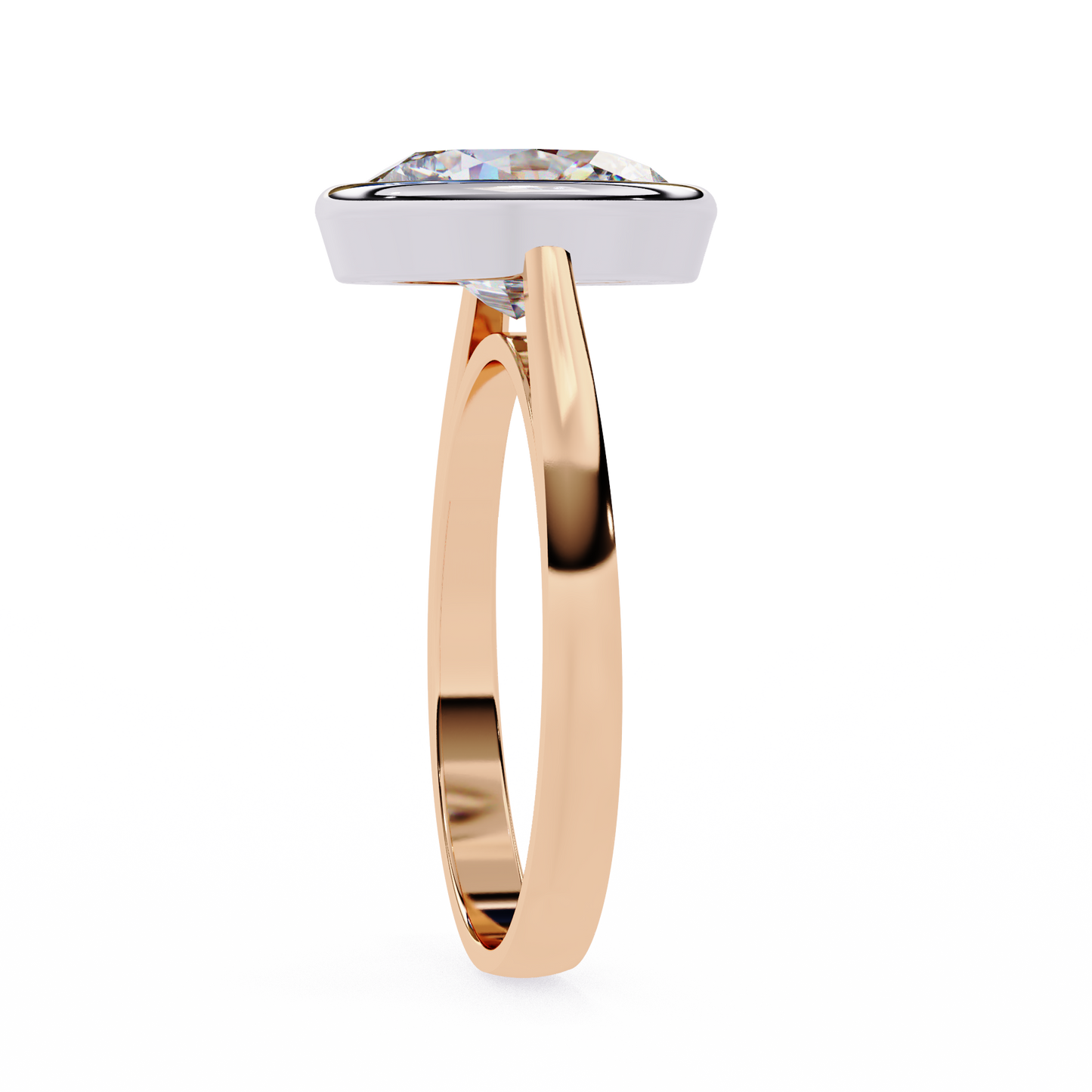 LGD Solitaire Ring Oval Stone (2.42ct) In 14K Gold
