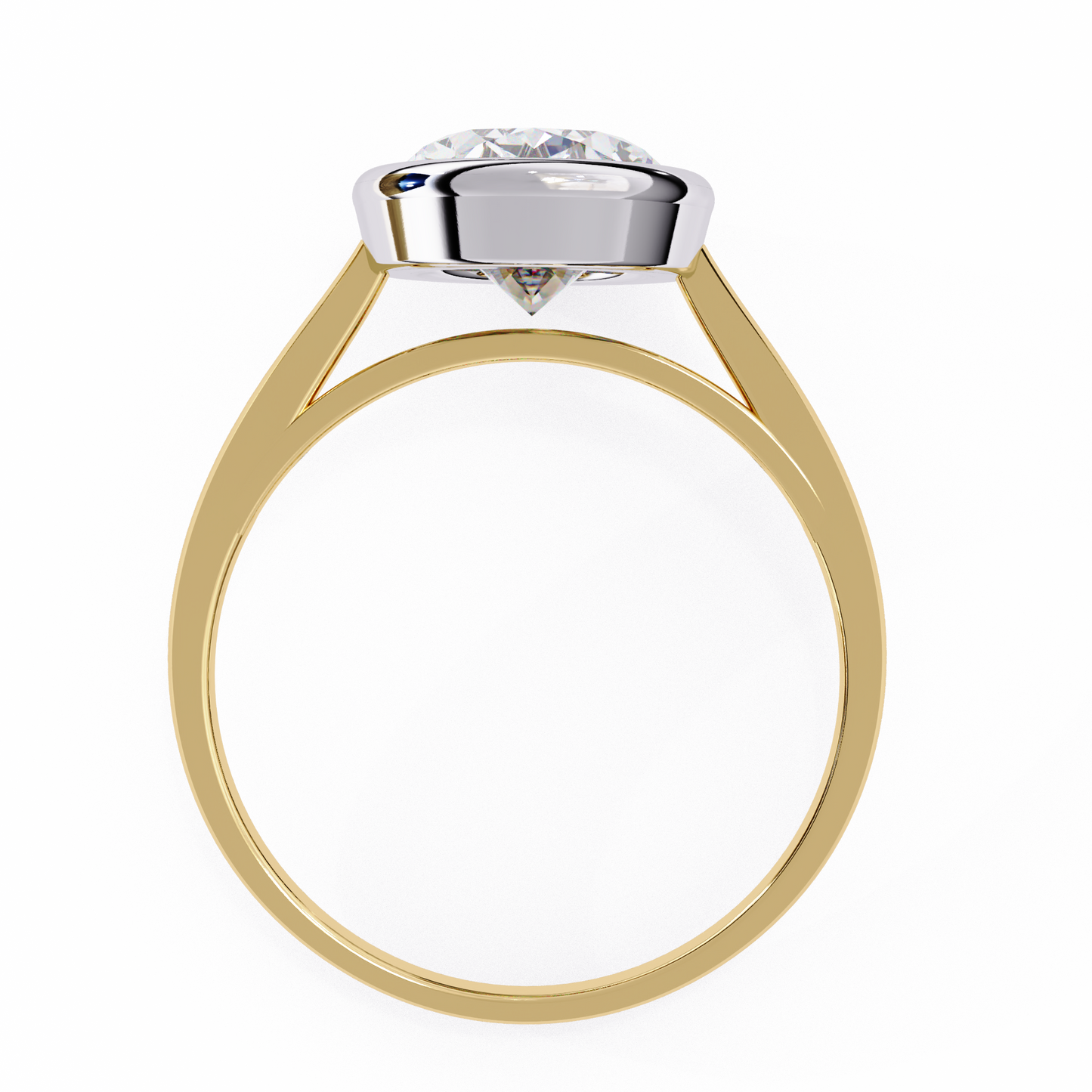 LGD Solitaire Ring Oval Stone (2.42ct) In 14K Gold