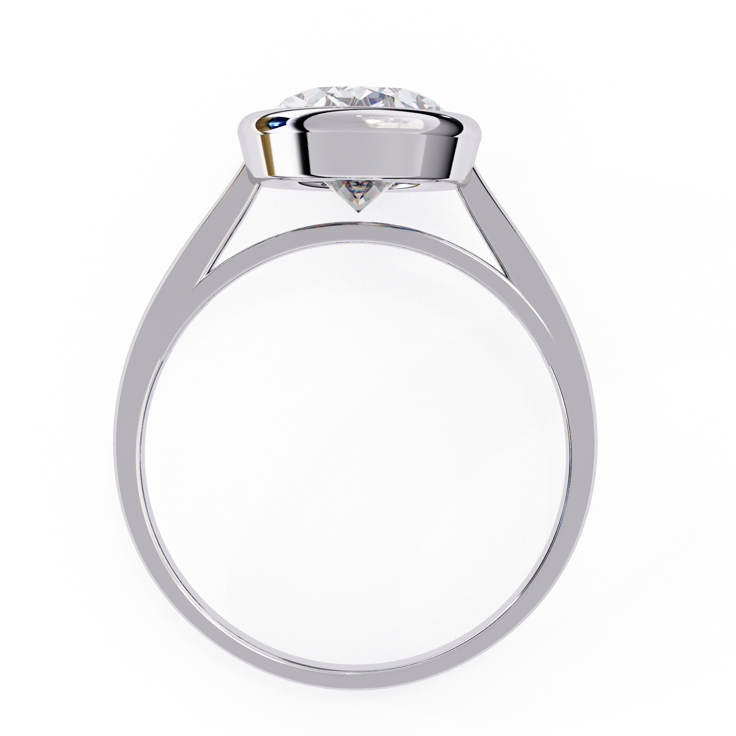 LGD Solitaire Ring Oval Stone (2.42ct) In 14K Gold