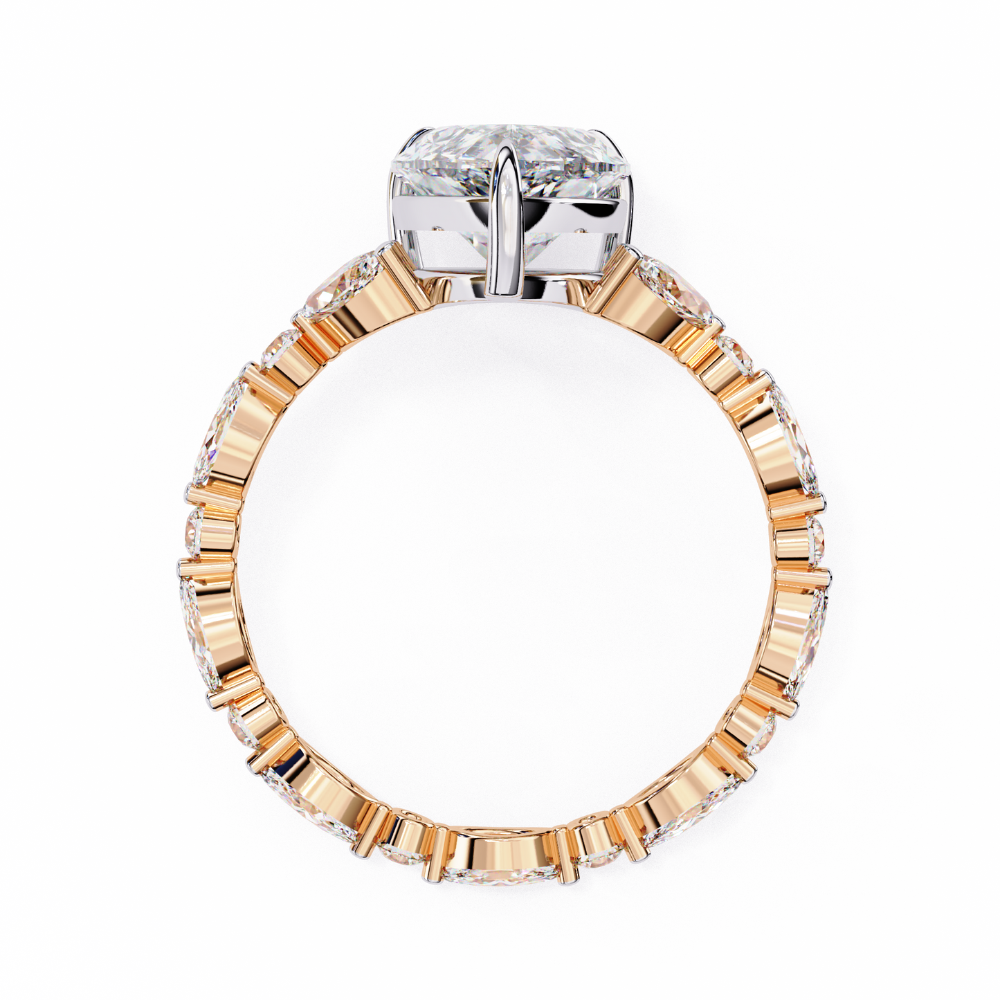 LGD Solitaire Ring Pear Stone (3.97ct) In 14K Gold #LGD-PE-CD161