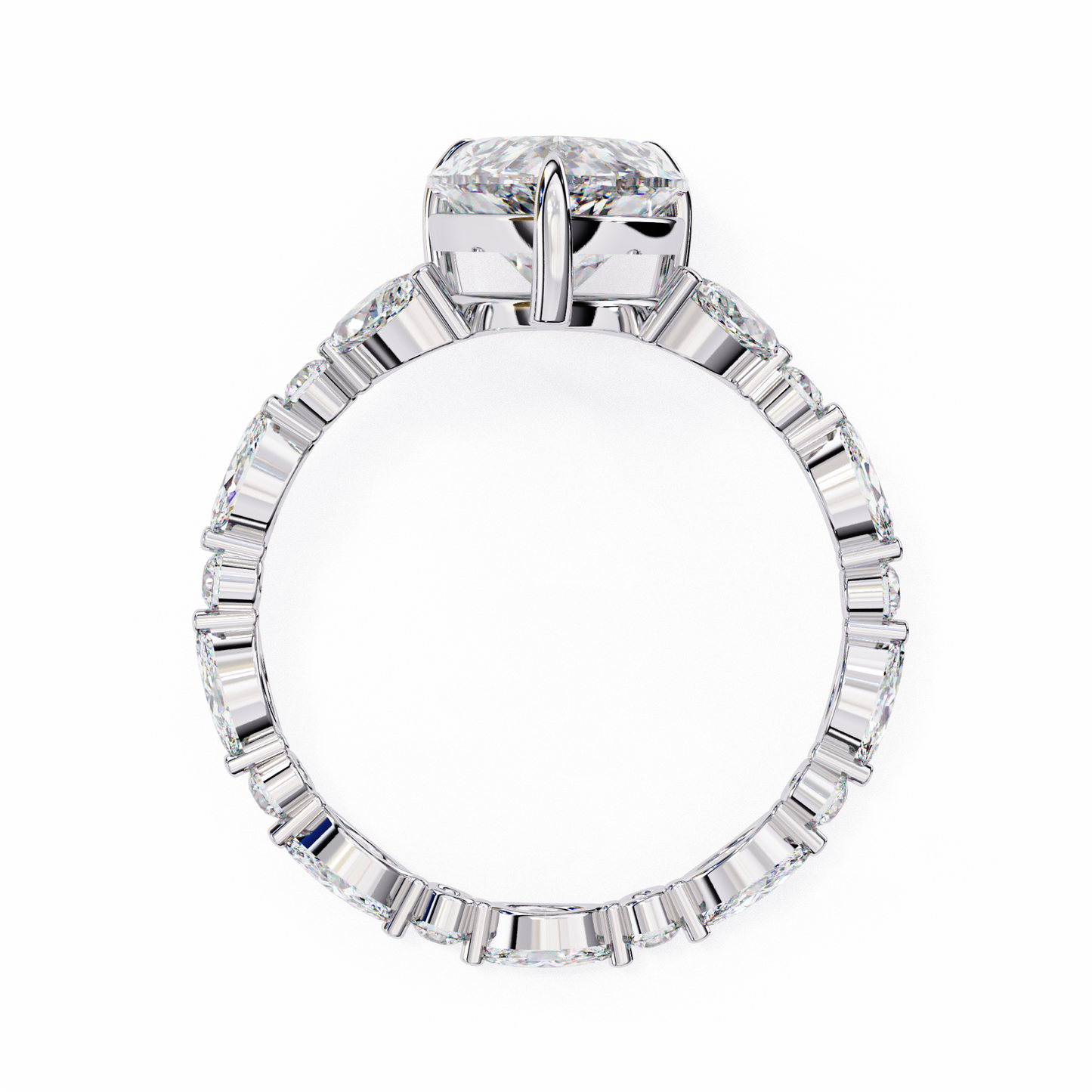 LGD Solitaire Ring Pear Stone (3.97ct) In 14K Gold #LGD-PE-CD161