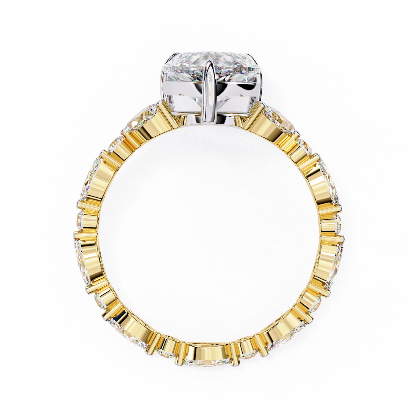 LGD Solitaire Ring Pear Stone (3.97ct) In 14K Gold #LGD-PE-CD161