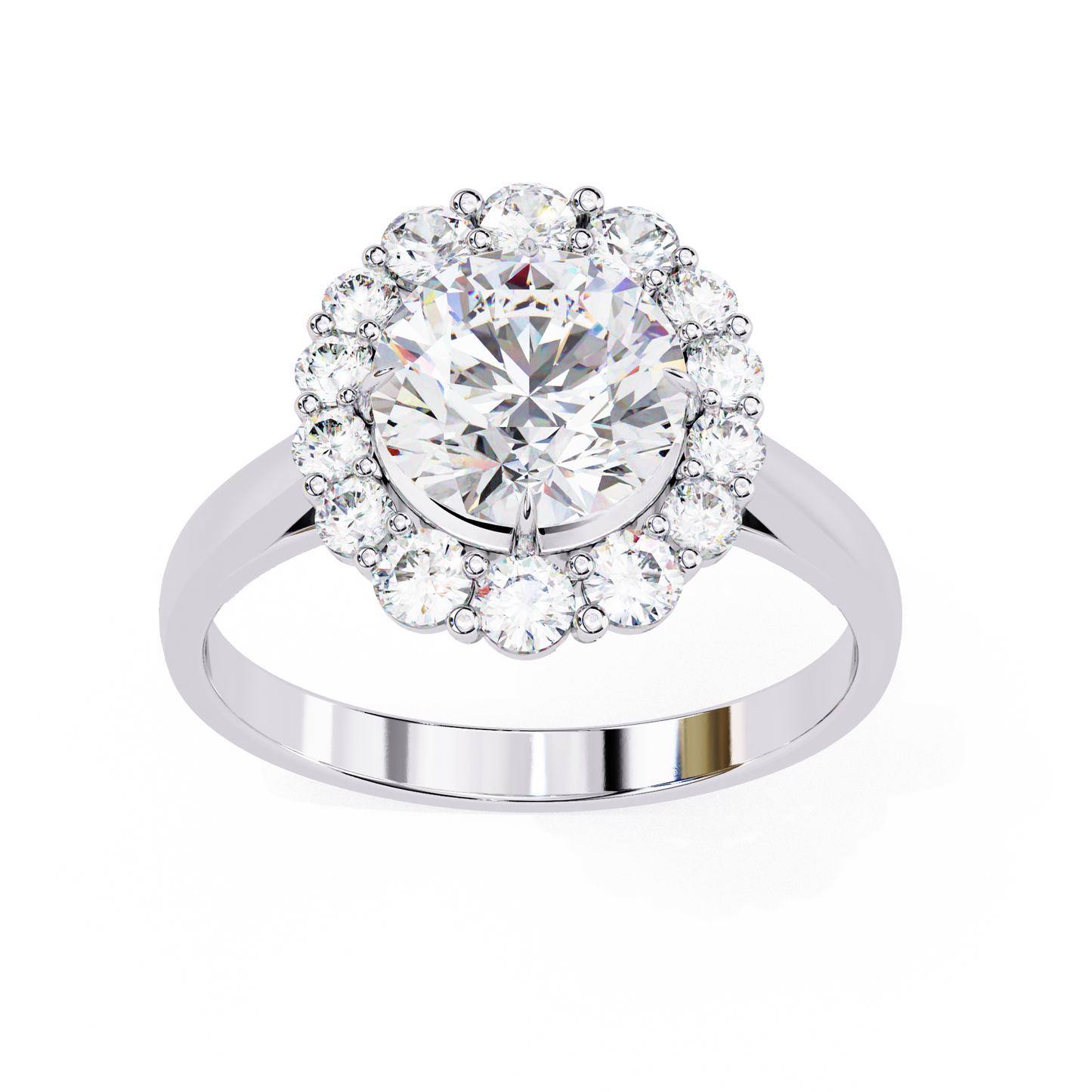 LGD Solitaire Ring Round Stone (2.17ct) In 14K Gold #LGD-RD-CD163
