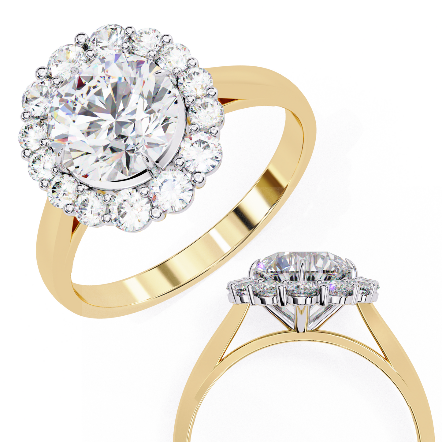 LGD Solitaire Ring Round Stone (2.17ct) In 14K Gold #LGD-RD-CD163