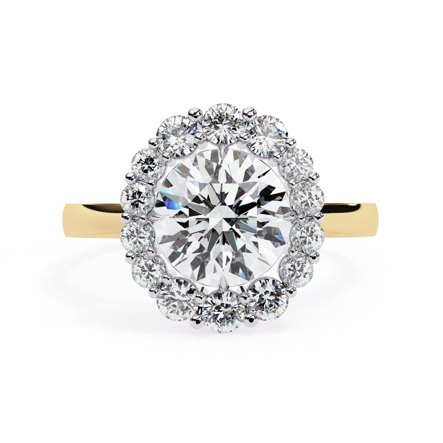 LGD Solitaire Ring Round Stone (2.17ct) In 14K Gold #LGD-RD-CD163