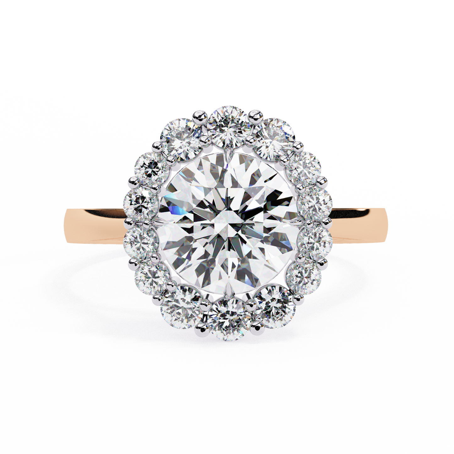 LGD Solitaire Ring Round Stone (2.17ct) In 14K Gold #LGD-RD-CD163