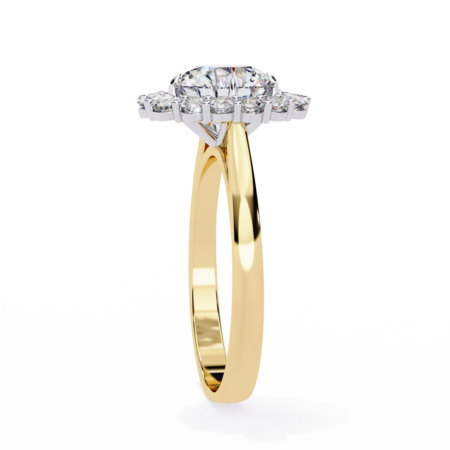 LGD Solitaire Ring Round Stone (2.17ct) In 14K Gold #LGD-RD-CD163