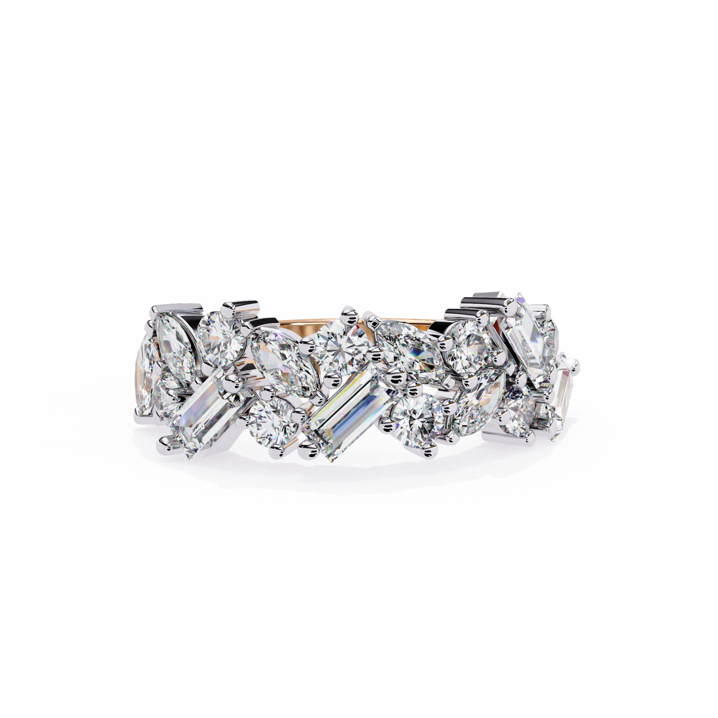 LGD Ring Round & Marquise Stone(1.63ct )In 14k Gold
