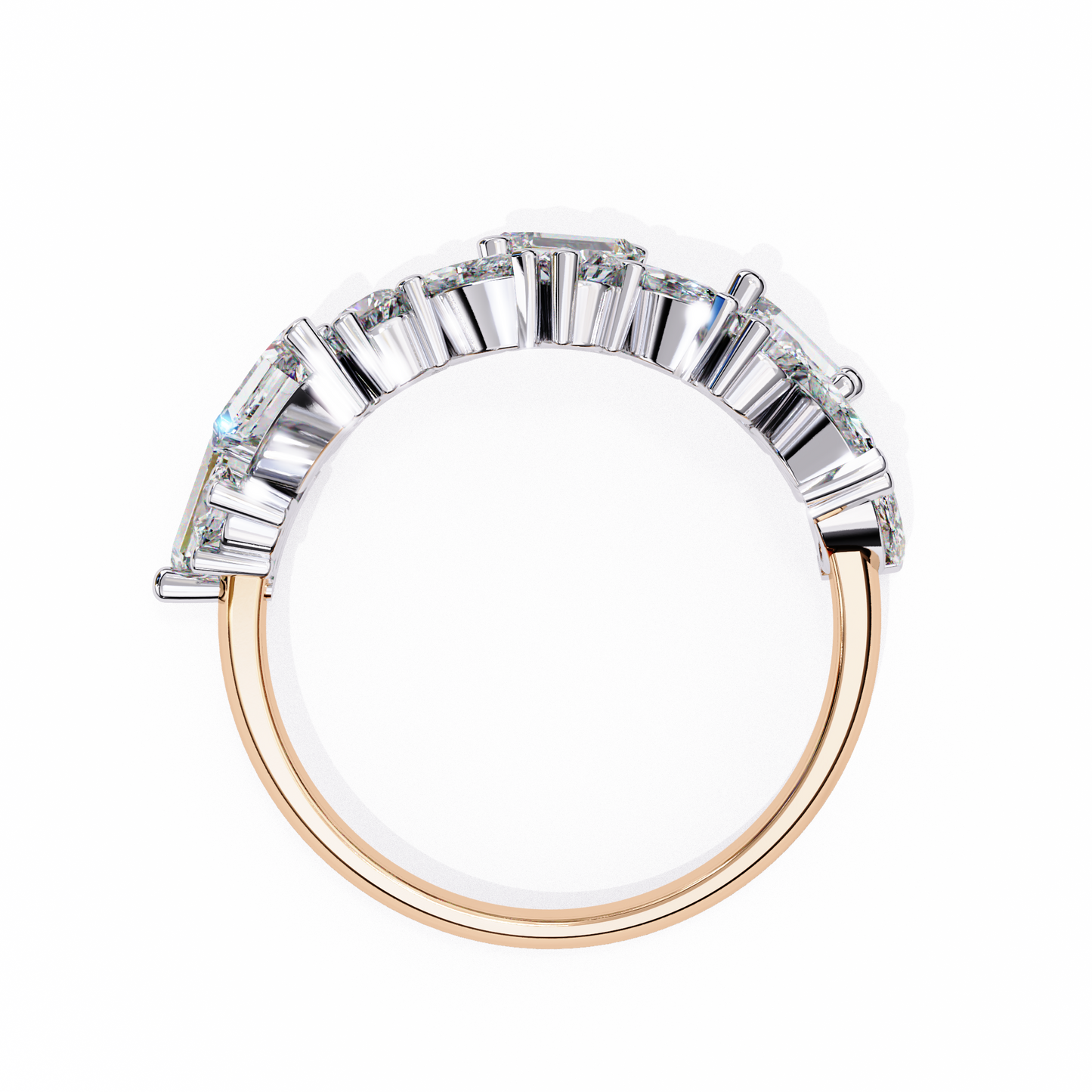 LGD Ring Round & Marquise Stone(1.63ct )In 14k Gold