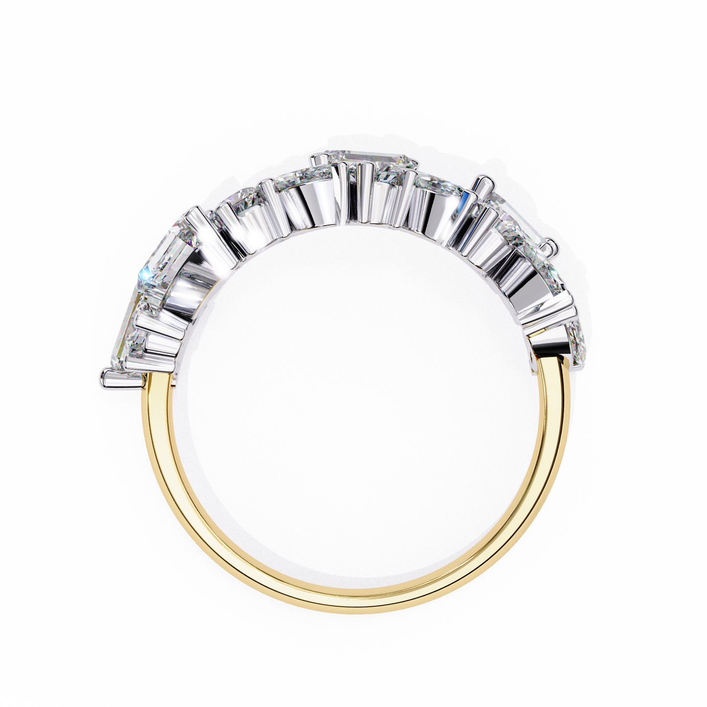 LGD Ring Round & Marquise Stone(1.63ct )In 14k Gold
