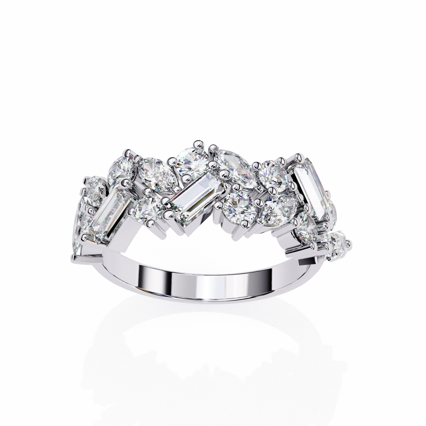 LGD Ring Round & Marquise Stone(1.63ct )In 14k Gold