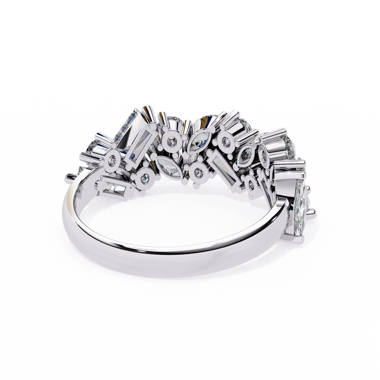 LGD Ring Round & Marquise Stone(1.63ct )In 14k Gold