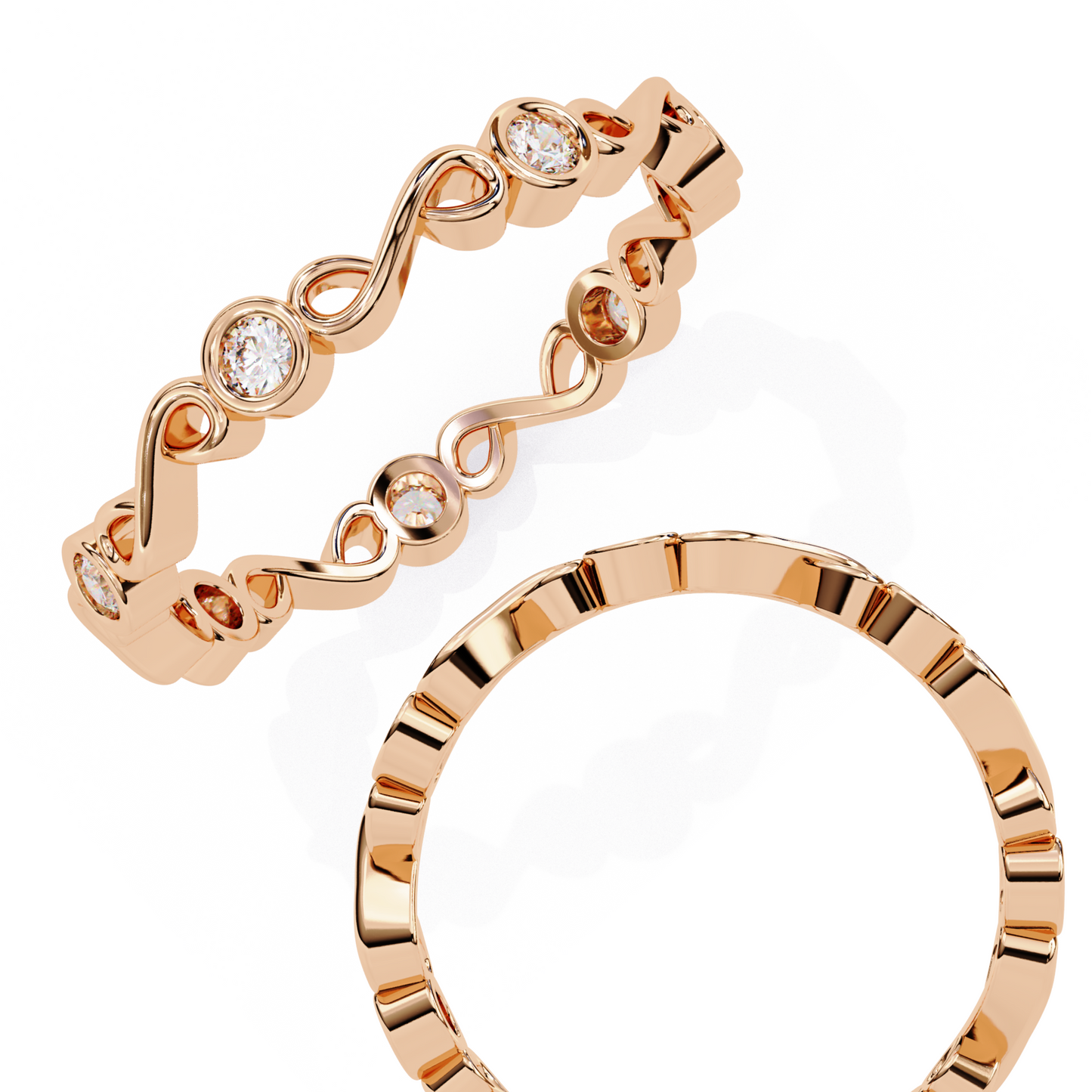 LGD Ring Round Stone (0.21ct) In 14K Gold