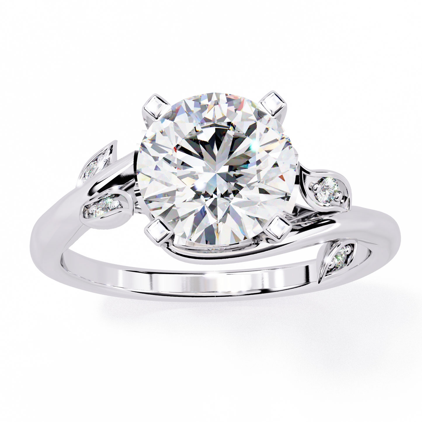 LGD Ring Solitaire Round Stone(1.738ct )In 14k Gold #LGD-RD-CD195