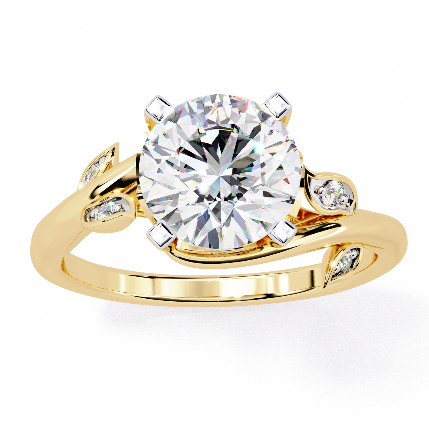 LGD Ring Solitaire Round Stone(1.738ct )In 14k Gold #LGD-RD-CD195