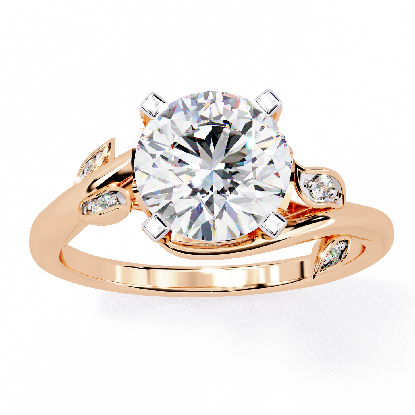 LGD Ring Solitaire Round Stone(1.738ct )In 14k Gold #LGD-RD-CD195