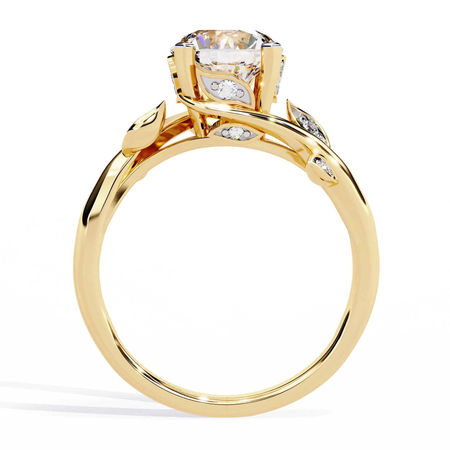 LGD Ring Solitaire Round Stone(1.738ct )In 14k Gold #LGD-RD-CD195