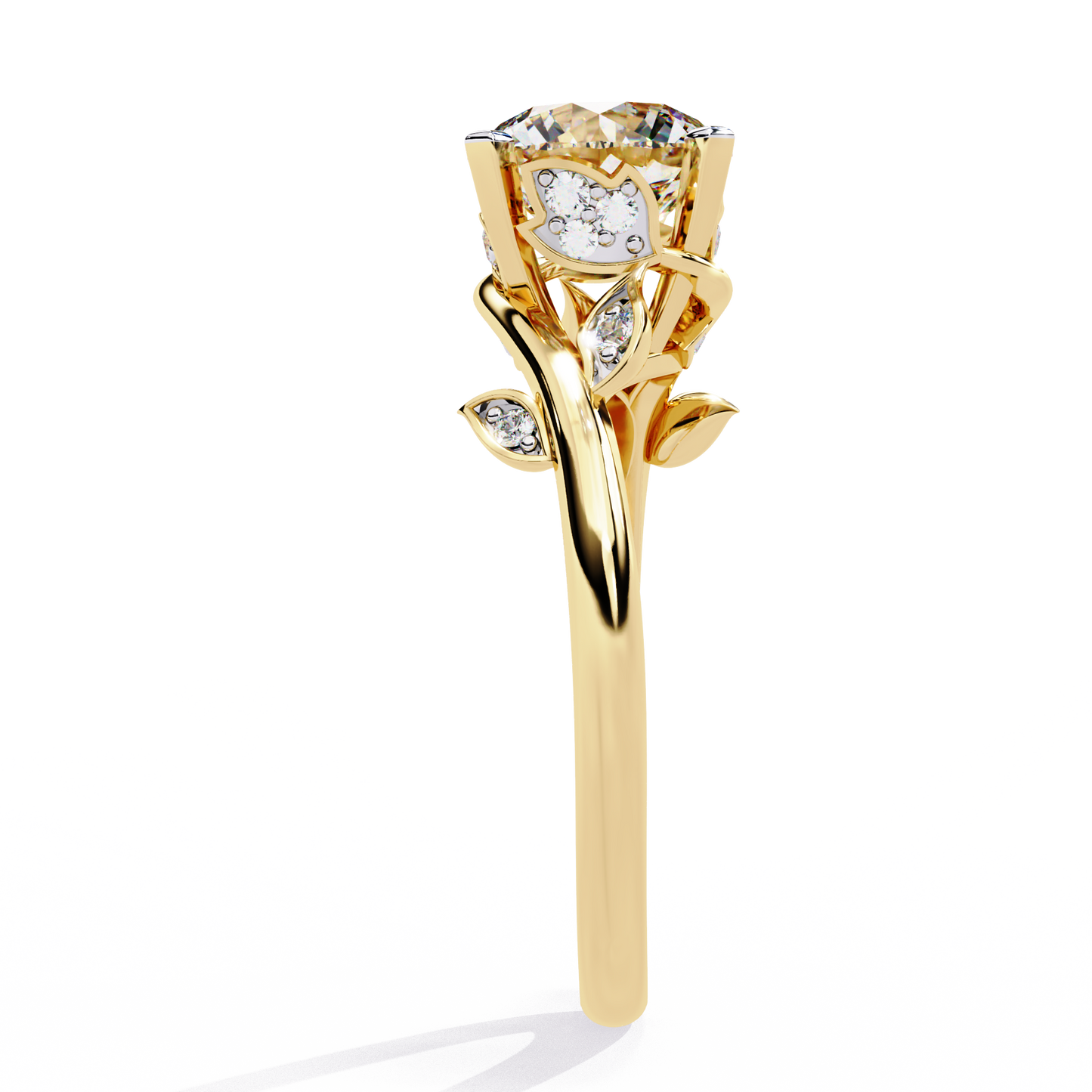 LGD Ring Solitaire Round Stone(1.738ct )In 14k Gold #LGD-RD-CD195