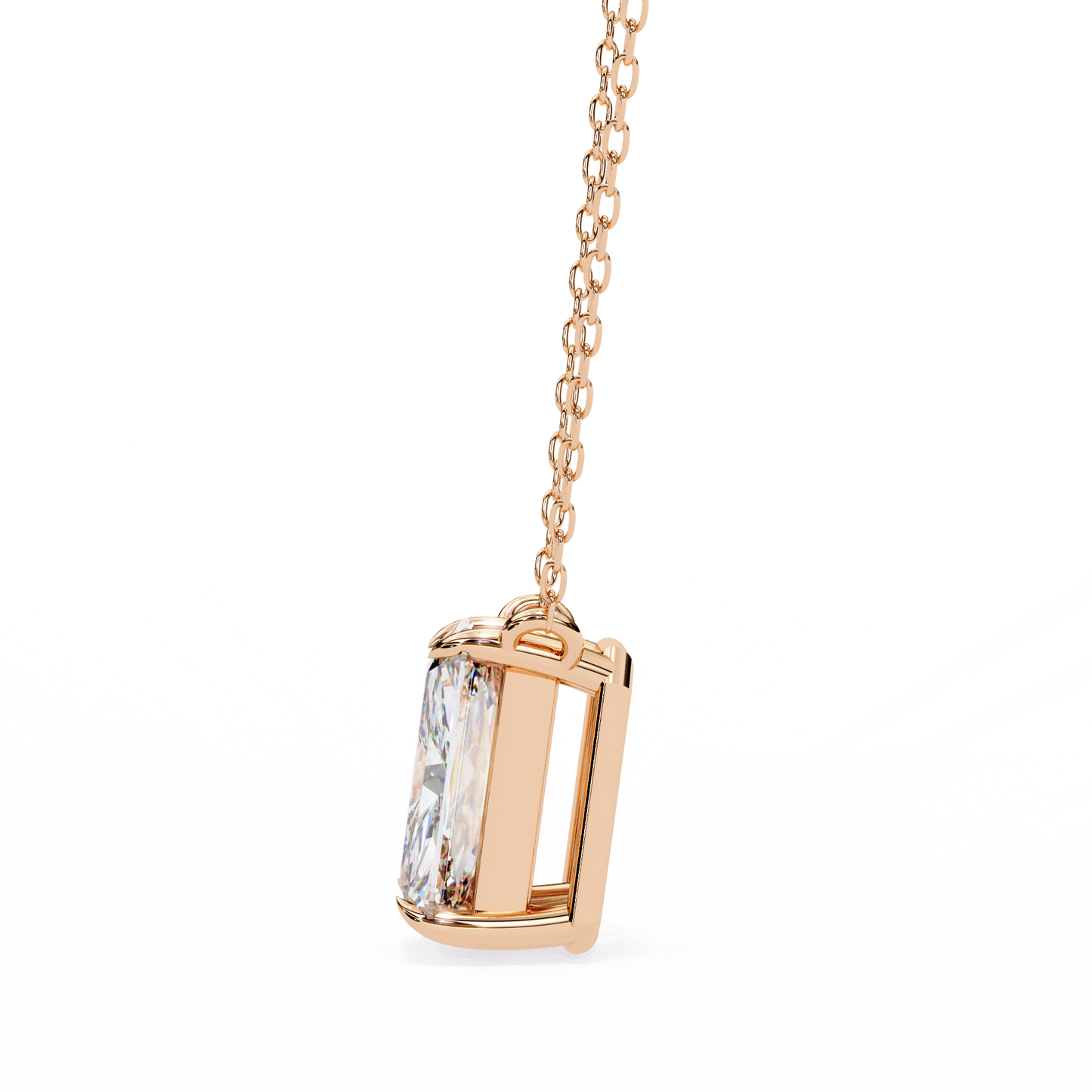 LGD Solitaire Pendant Emerald Stone (1.03ct) In 14K Gold Without Chain