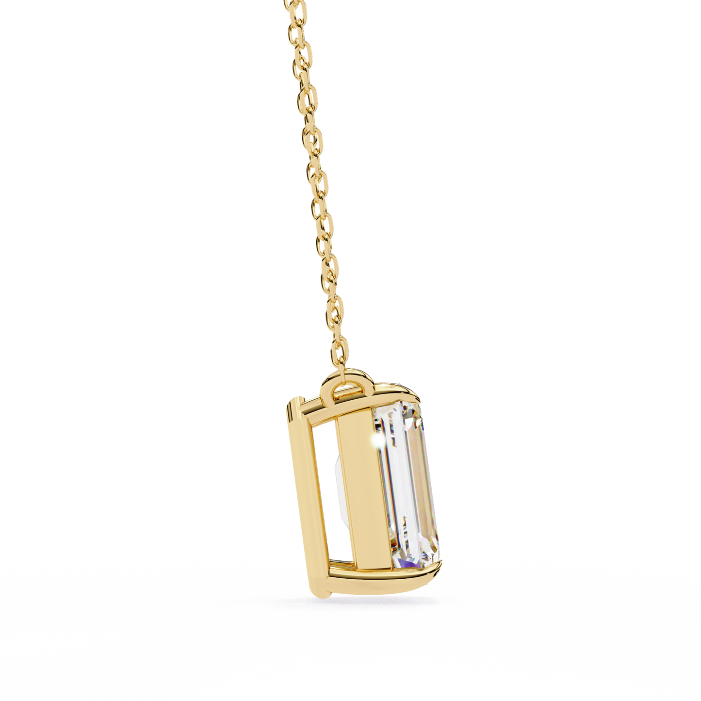 LGD Solitaire Pendant Emerald Stone (1.03ct) In 14K Gold Without Chain