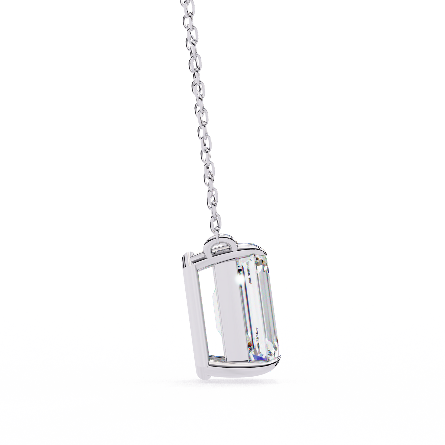 LGD Solitaire Pendant Emerald Stone (1.03ct) In 14K Gold Without Chain