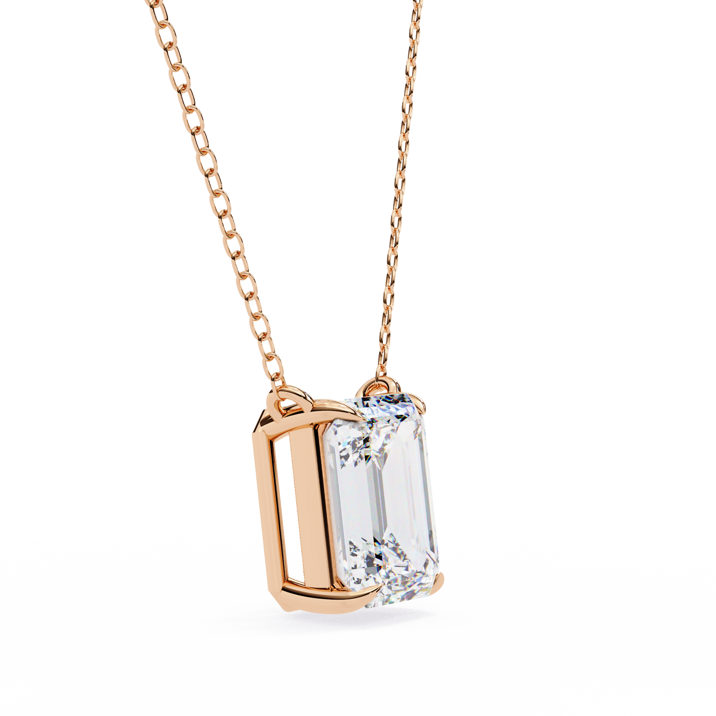 LGD Solitaire Pendant Emerald Stone (1.03ct) In 14K Gold Without Chain