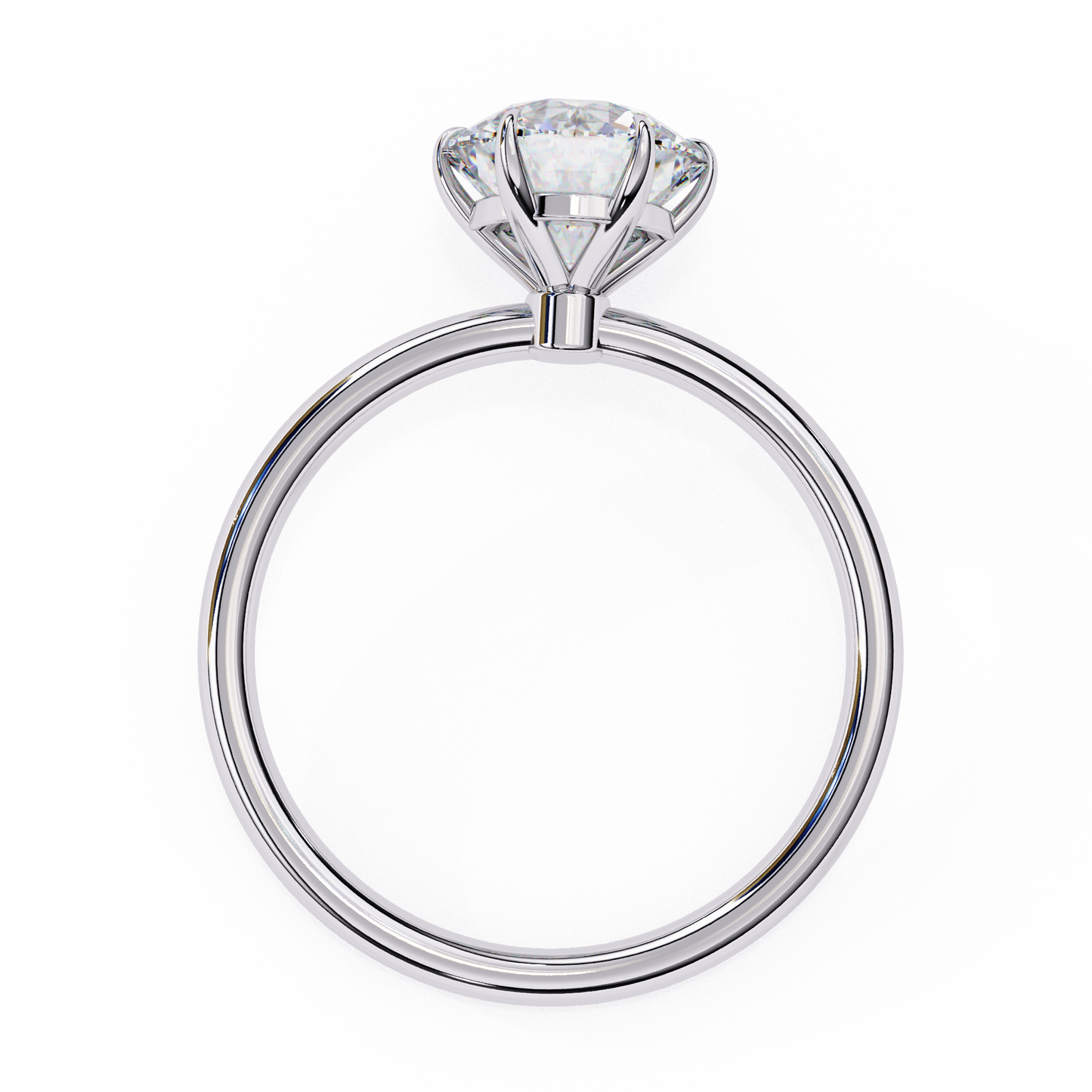 Lab Grown Diamond Solitaire Ring Round Stone (1.92ct) In 14K Gold