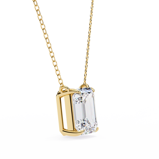 LGD Solitaire Pendant Emerald Stone (1.03ct) In 14K Gold Without Chain