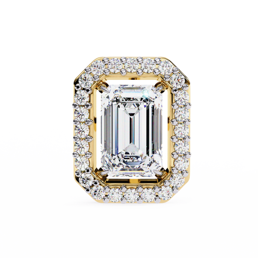 LGD Ear Studs Emerald Stone (1.70ct Pair) In 14K Gold