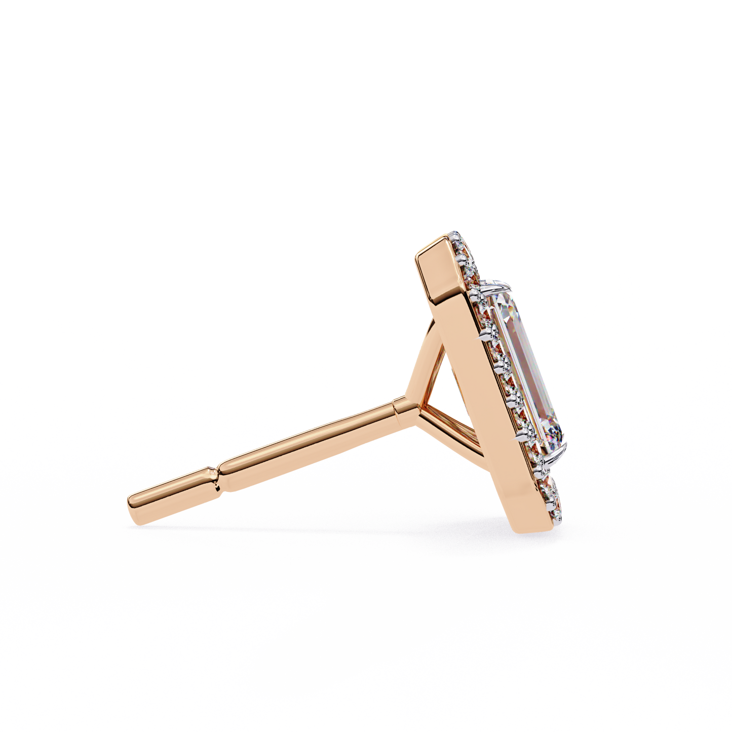 LGD Ear Studs Emerald Stone (1.70ct Pair) In 14K Gold