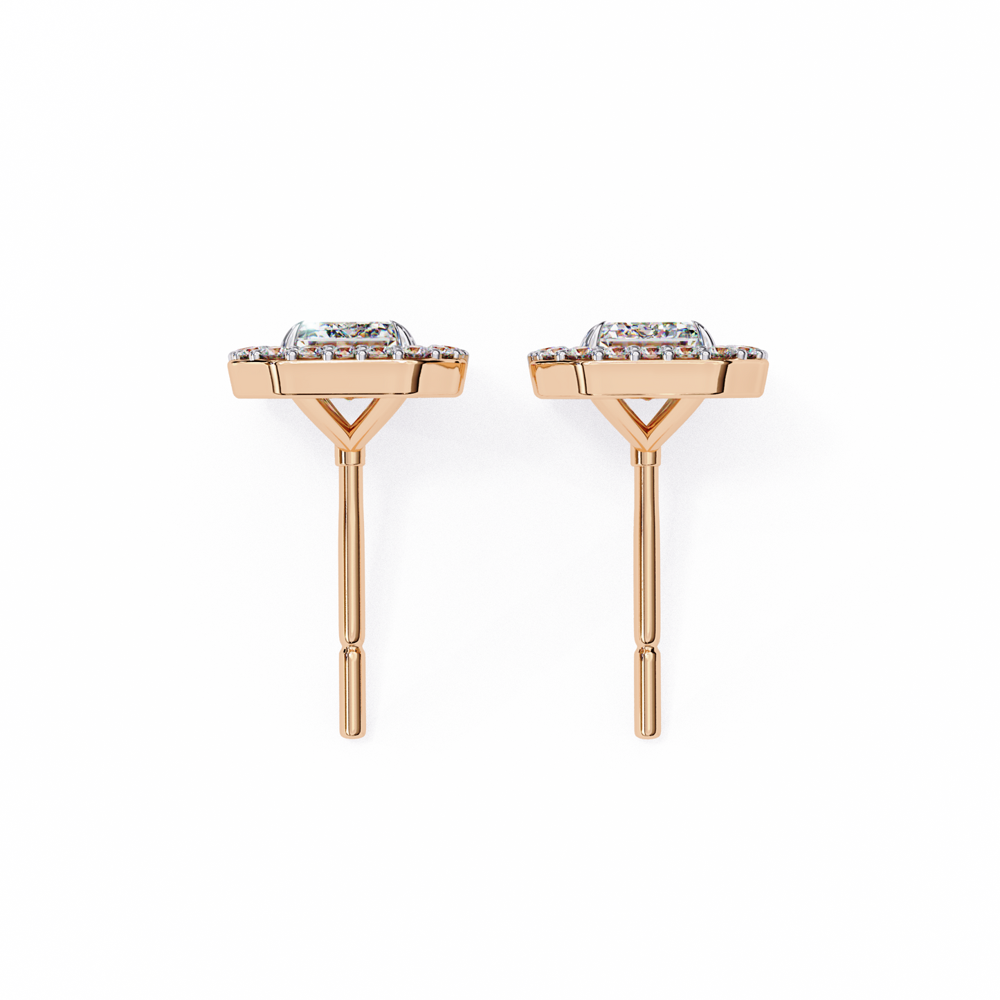LGD Ear Studs Emerald Stone (1.70ct Pair) In 14K Gold
