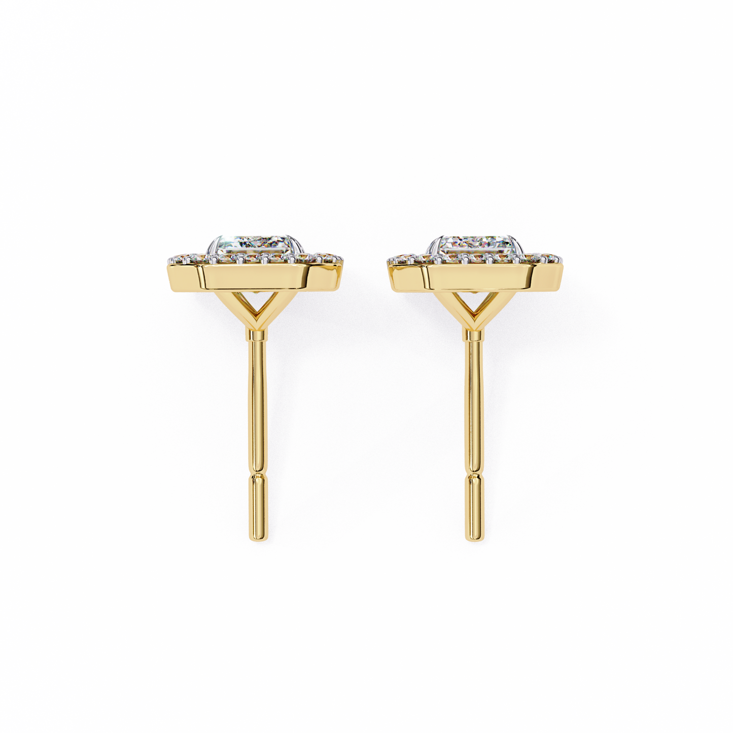 LGD Ear Studs Emerald Stone (1.70ct Pair) In 14K Gold