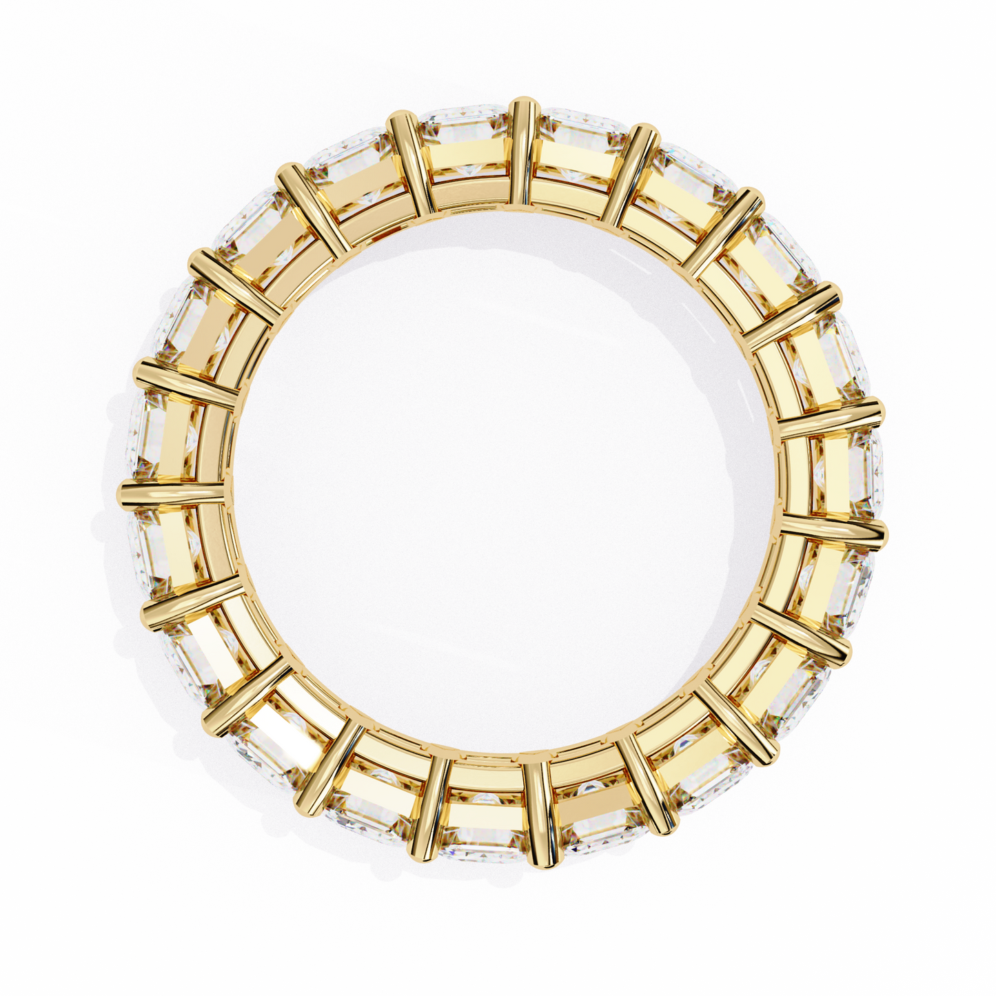 LGD Band Ring Emerald Stone (4.94ct) In 14K Gold