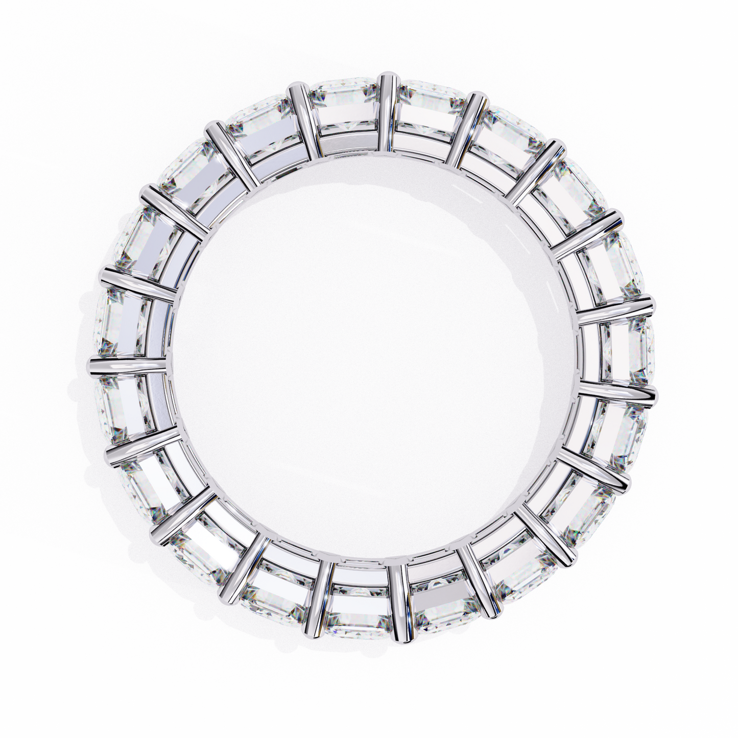 LGD Band Ring Emerald Stone (4.94ct) In 14K Gold