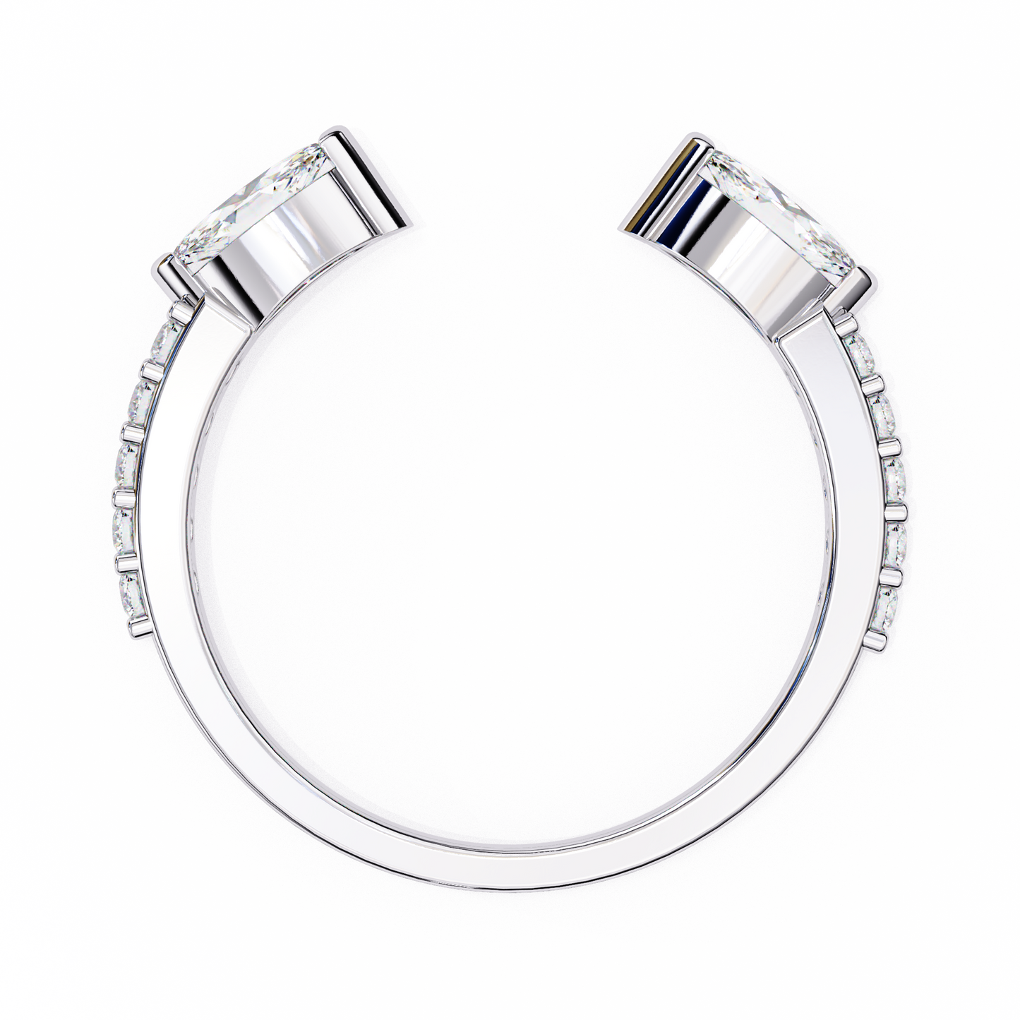 LGD Band Ring Marquise Stone (0.46ct) In 14K Gold