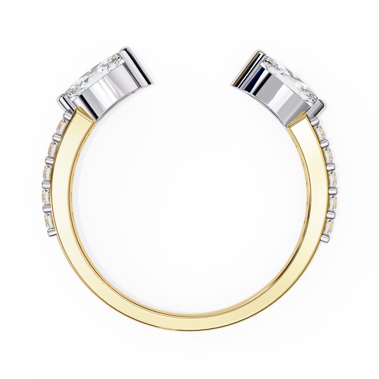 LGD Band Ring Marquise Stone (0.46ct) In 14K Gold