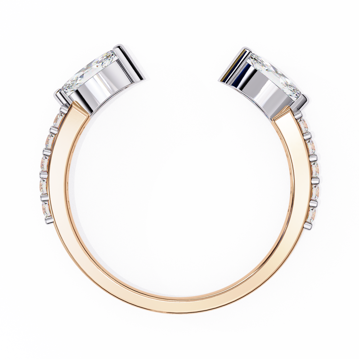 LGD Band Ring Marquise Stone (0.46ct) In 14K Gold