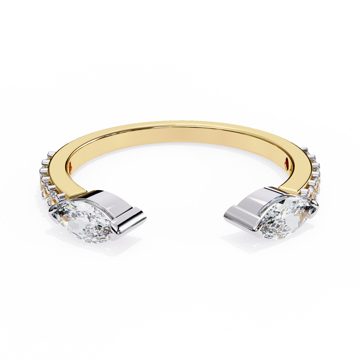 LGD Band Ring Marquise Stone (0.46ct) In 14K Gold