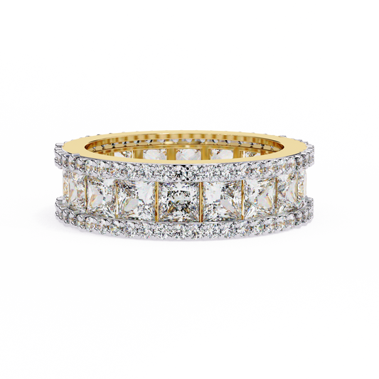 LGD Band Ring Princess Stone (3.71ct) In 14K Gold