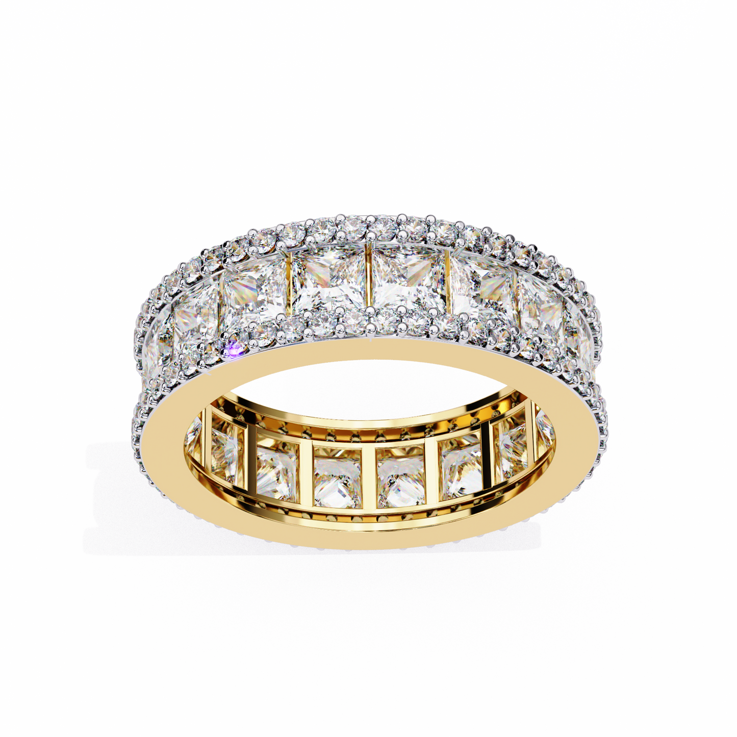 LGD Band Ring Princess Stone (3.71ct) In 14K Gold
