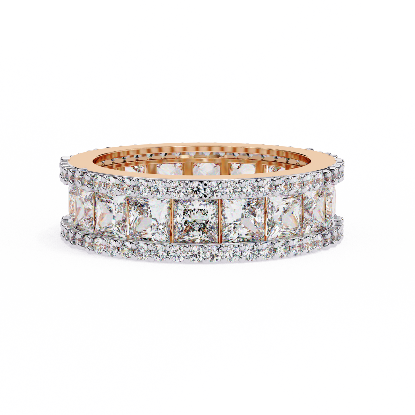 LGD Band Ring Princess Stone (3.71ct) In 14K Gold