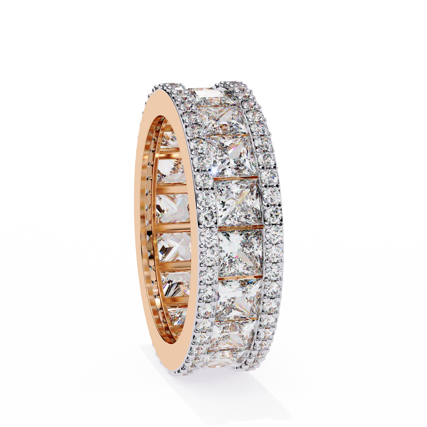 LGD Band Ring Princess Stone (3.71ct) In 14K Gold