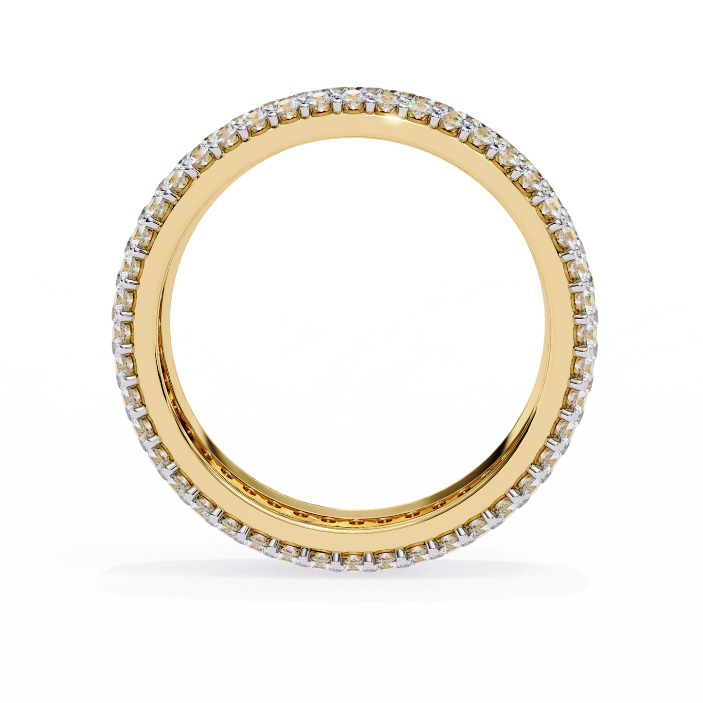 LGD Band Ring Round Stone (1.81ct) In 14K Gold